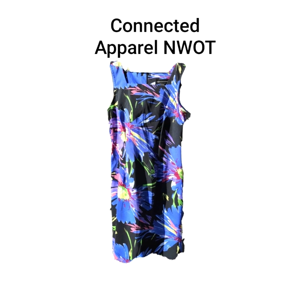 HOST PICK!  Connected Apparel Dress Size 6 Sheath Floral Multi Colo NWOT